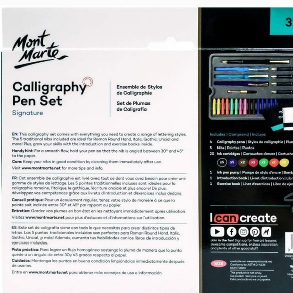 NIB Mont Marte Calligraphy Set Signature 32 PC Set - Picture 4 of 6
